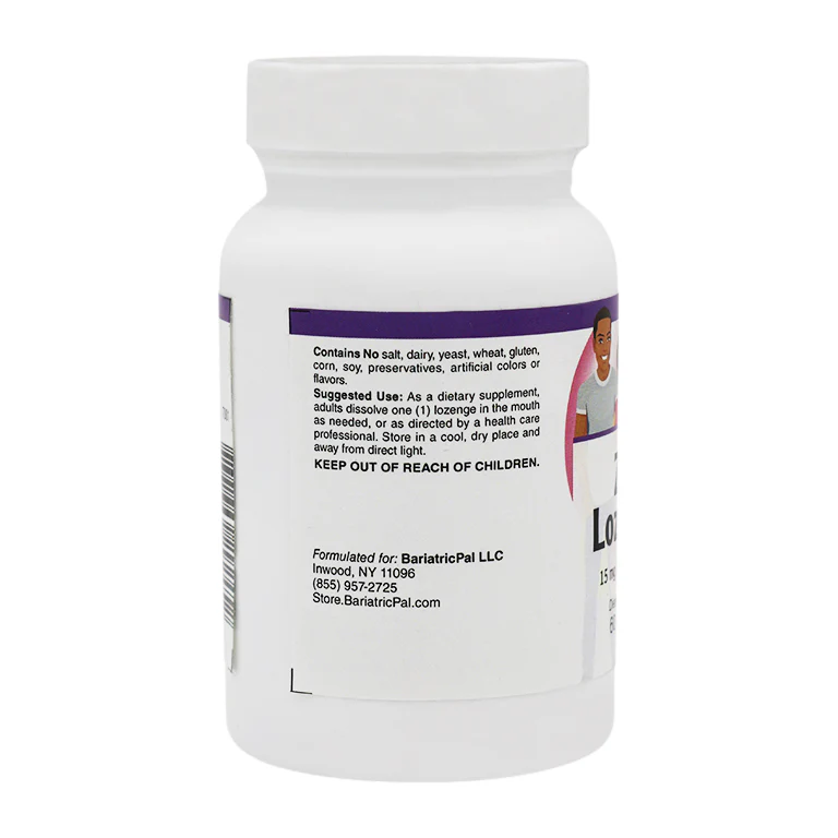 Zinc 15mg + Vitamin C - Lemon Flavored Lozenges (60 count) by BariatricPal - Image 4