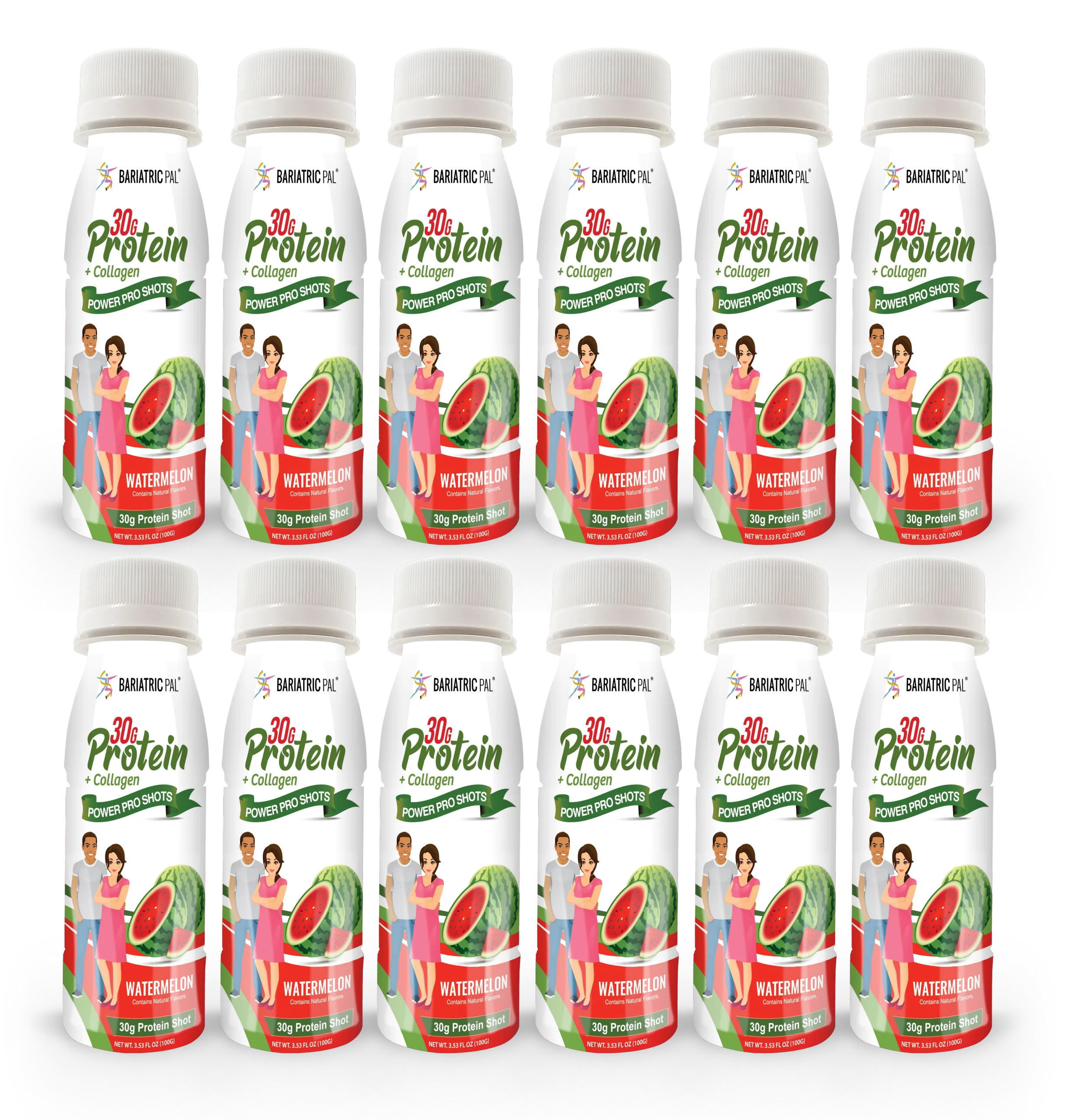 BariatricPal 30g Whey & Collagen Complete Protein Power Pro Shots - Watermelon - Image 5