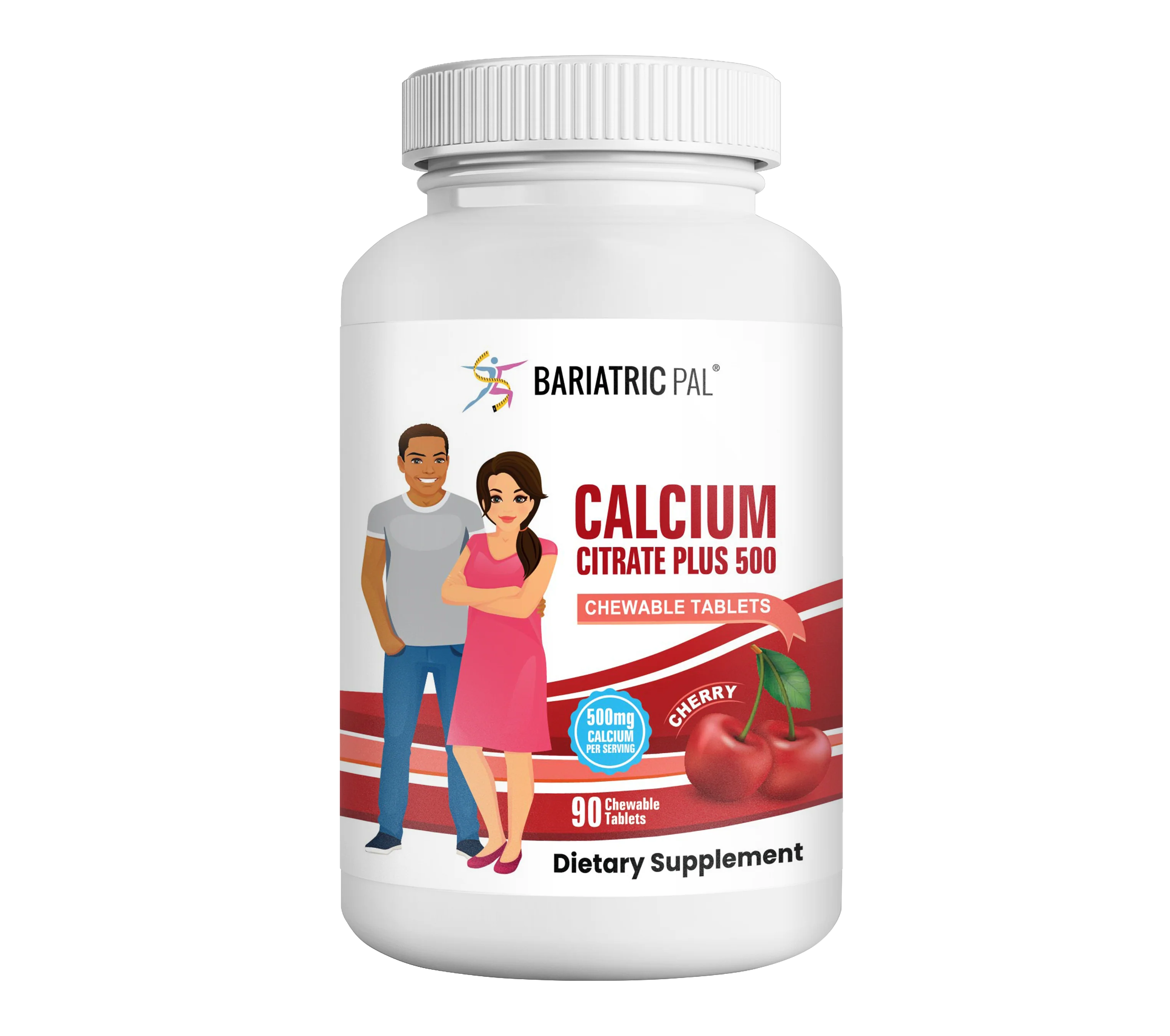 BariatricPal Calcium Citrate 500mg Chewable Tablets - Cherry