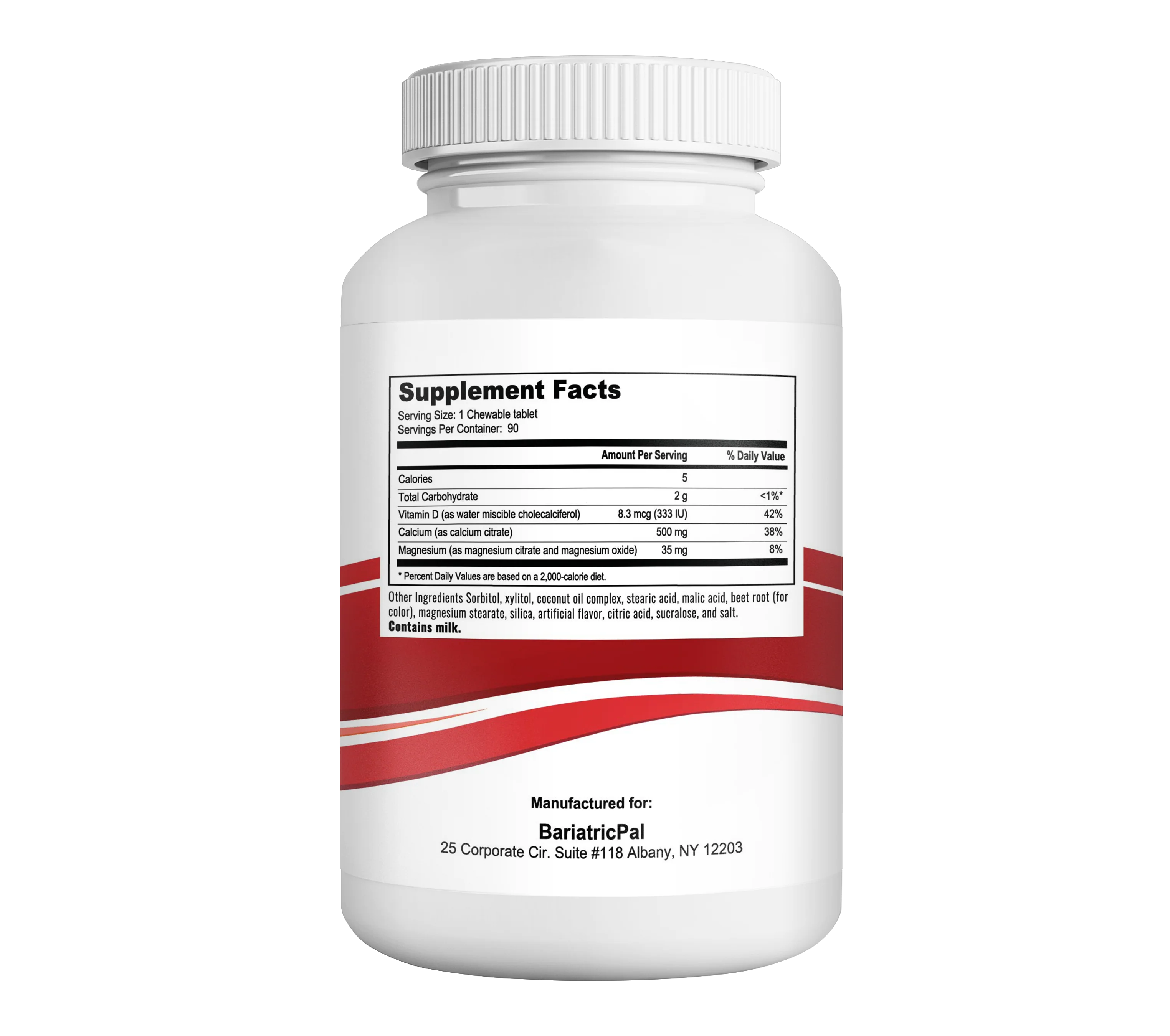 BariatricPal Calcium Citrate 500mg Chewable Tablets - Cherry - Image 2