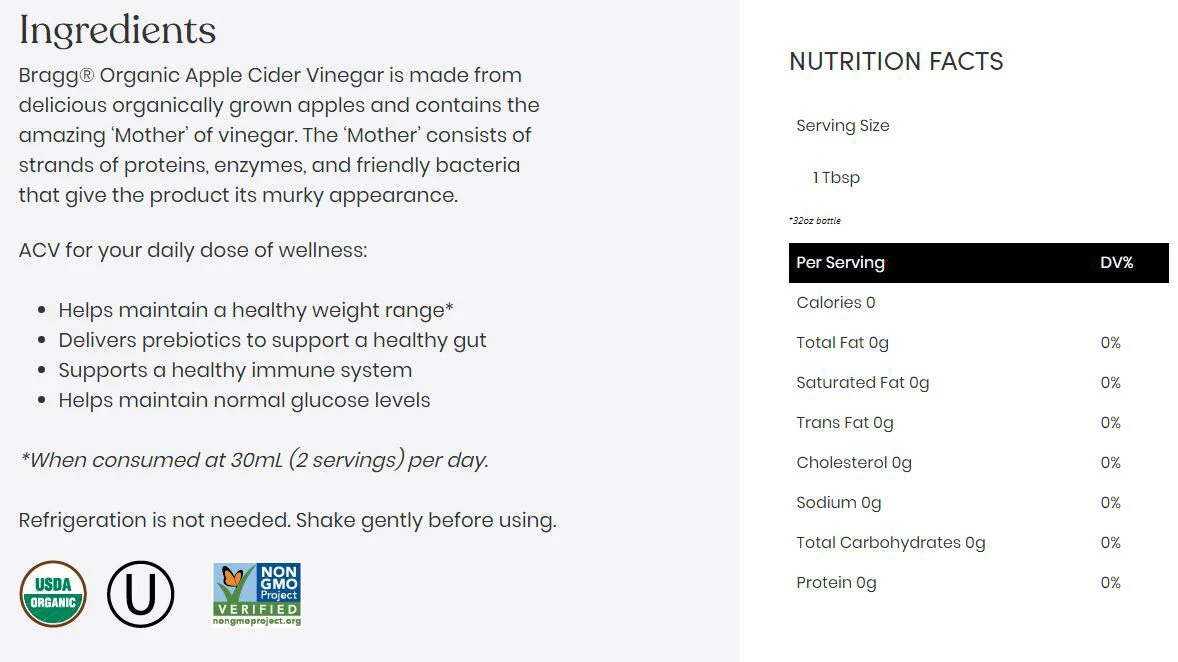 Bragg Apple Cider Vinegar - Image 2
