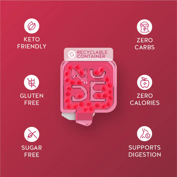 Breath + Gut Mints For Gut Healthy by NUDE - Raspberry - Image 6
