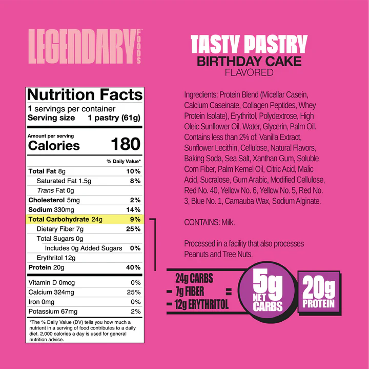 Legendary Foods Cake Style Low-Carb Protein Pastry - Variety Pack - Image 2