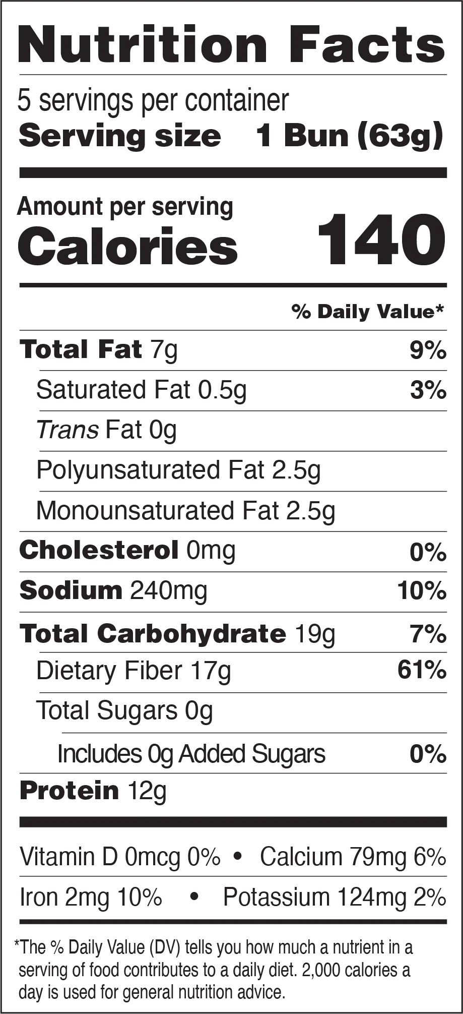 Carbonaut Low Carb Hamburger Buns 5 buns - Image 2