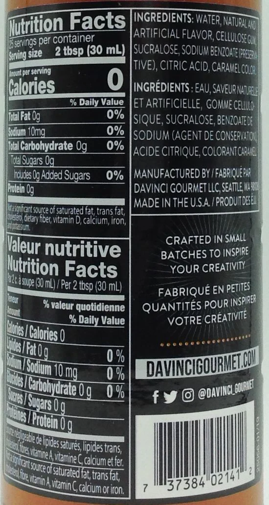 Da Vinci Sugar Free Syrup - Image 17
