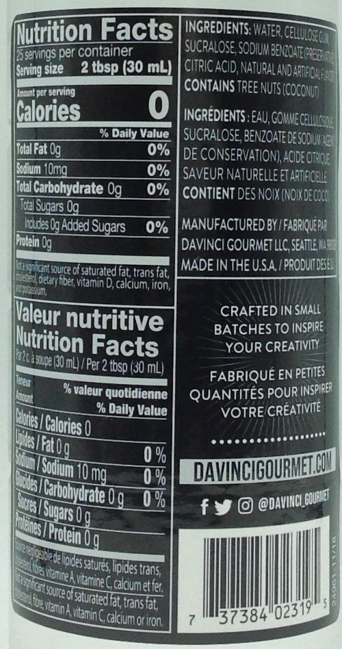 Da Vinci Sugar Free Syrup - Image 38