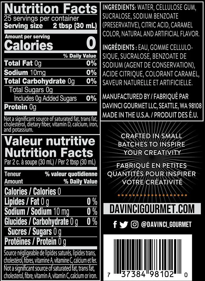Da Vinci Sugar Free Syrup - Image 41