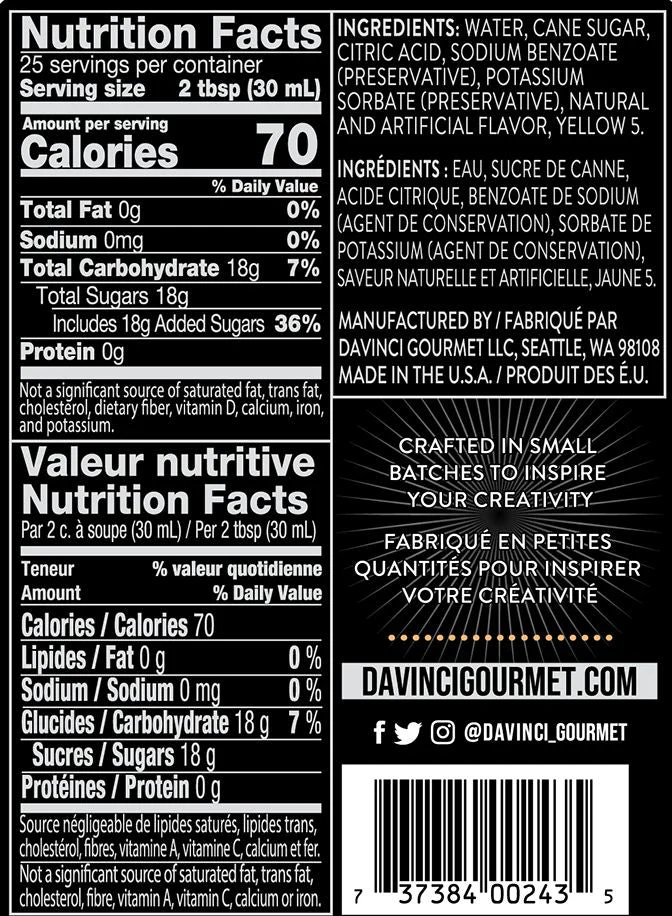 Da Vinci Sugar Free Syrup - Image 50