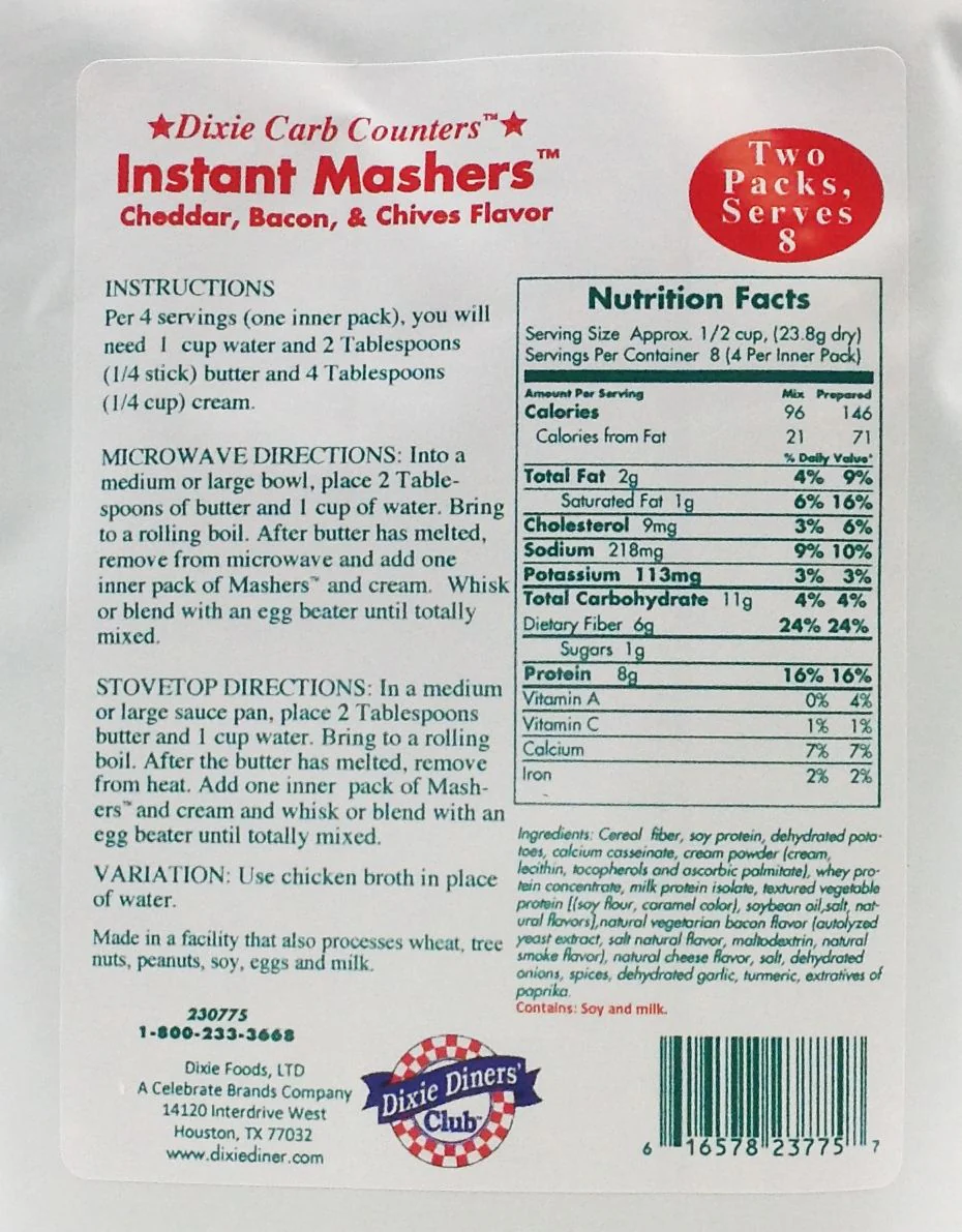 Dixie USA Carb Counters Instant Mashers - Image 2