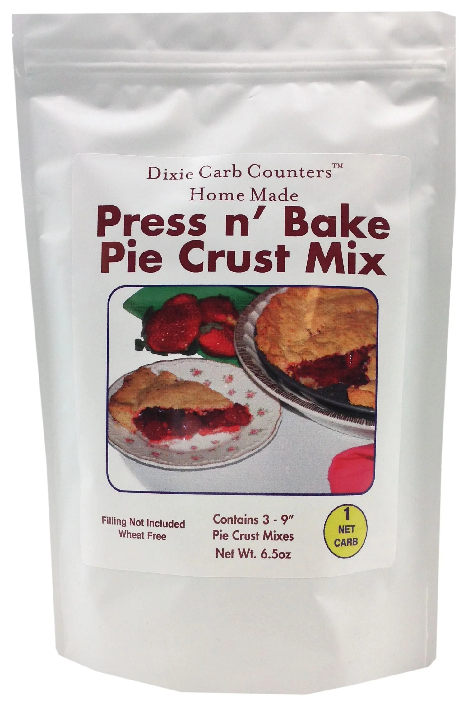 Dixie USA Carb Counters Press n' Bake Pie Crust Mix 6.5 oz.