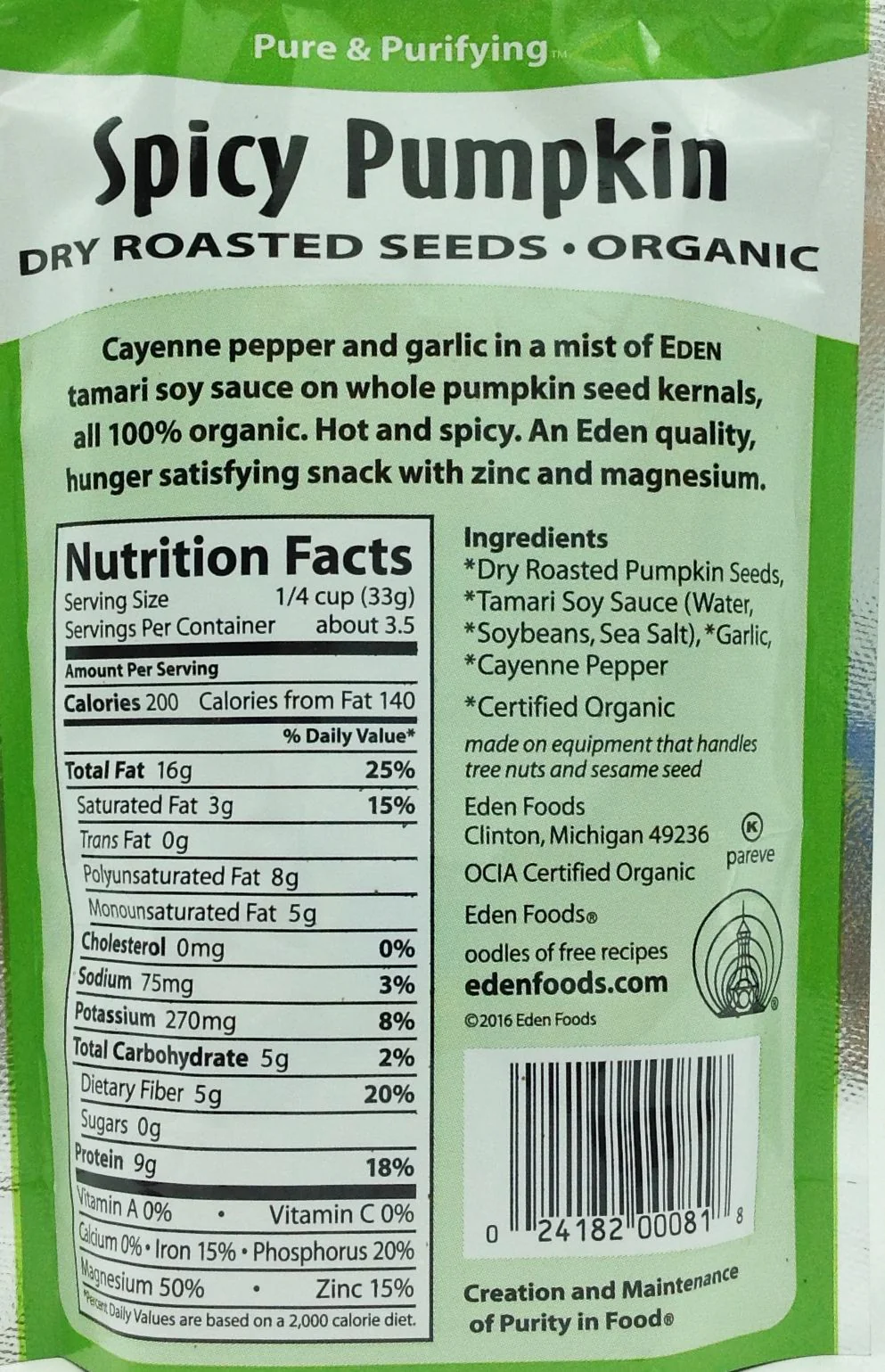 Eden Foods Pumpkin Seeds - Image 4