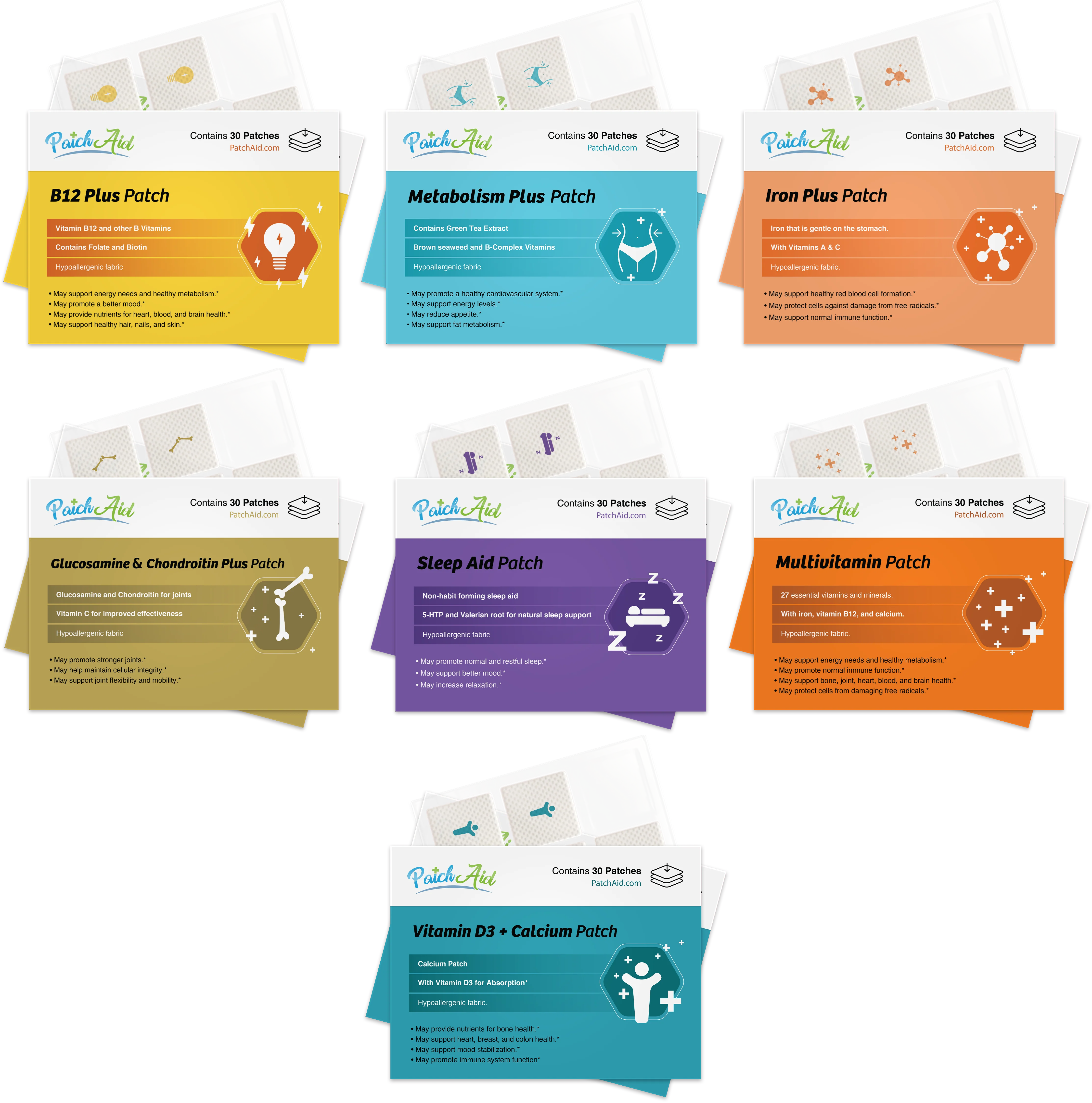 Gastric Bypass Active Lifestyle Vitamin Patch Pack by PatchAid