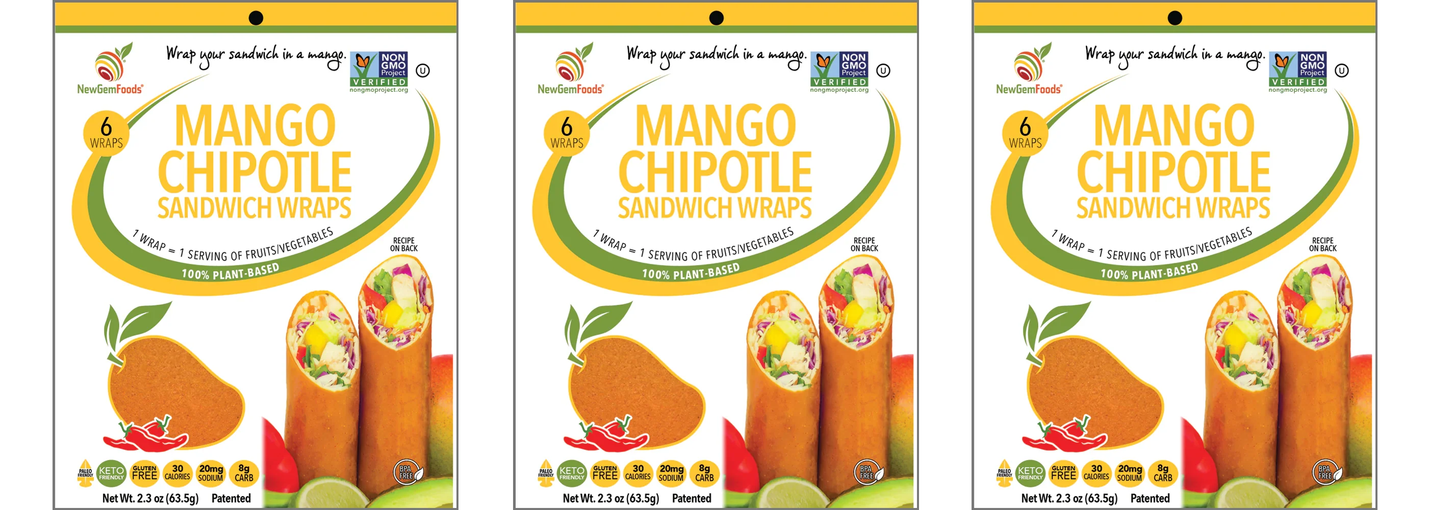 GemWraps Sandwich Wraps by NewGem Foods - Mango Chipotle - Image 4