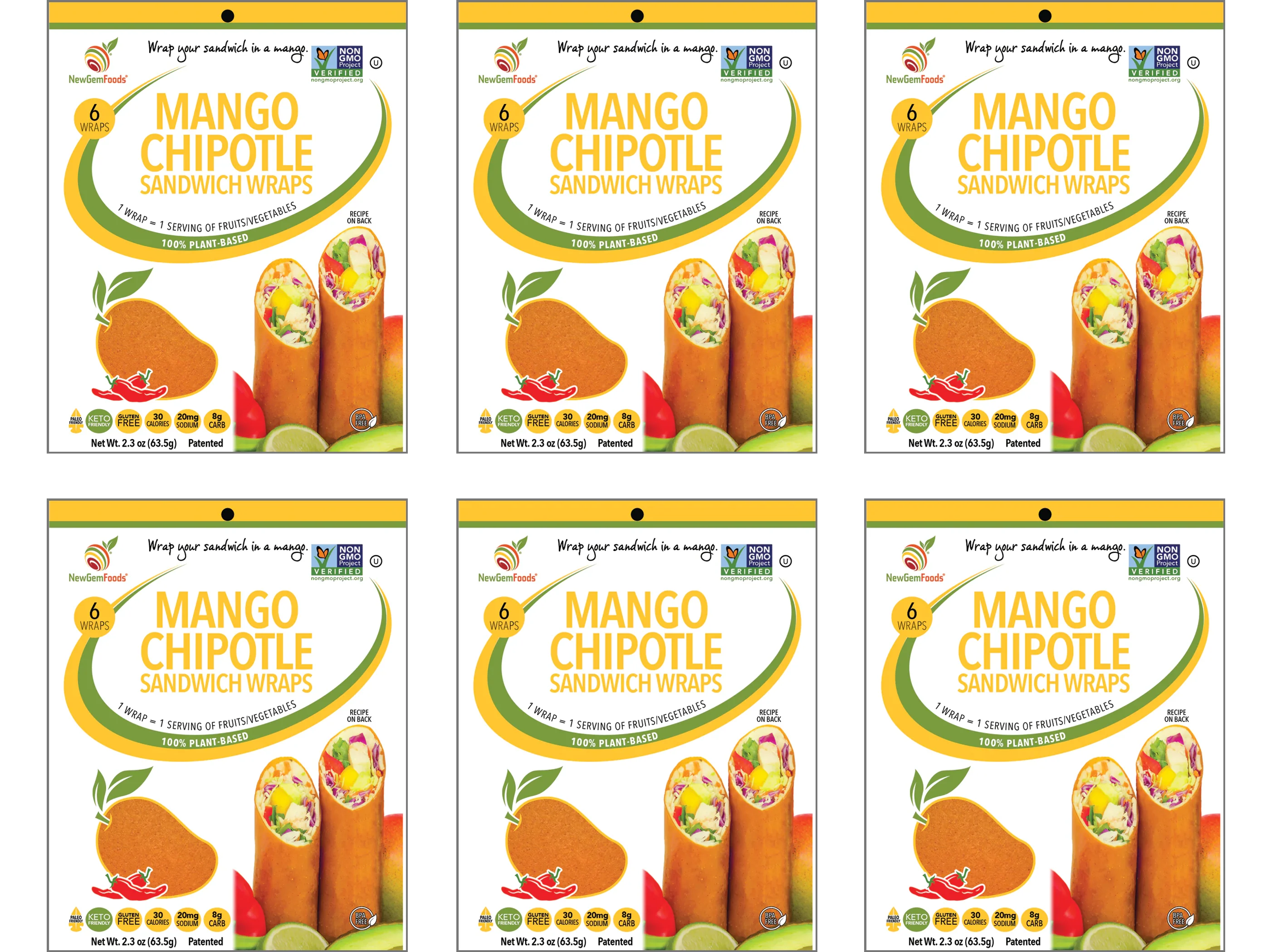 GemWraps Sandwich Wraps by NewGem Foods - Mango Chipotle - Image 5