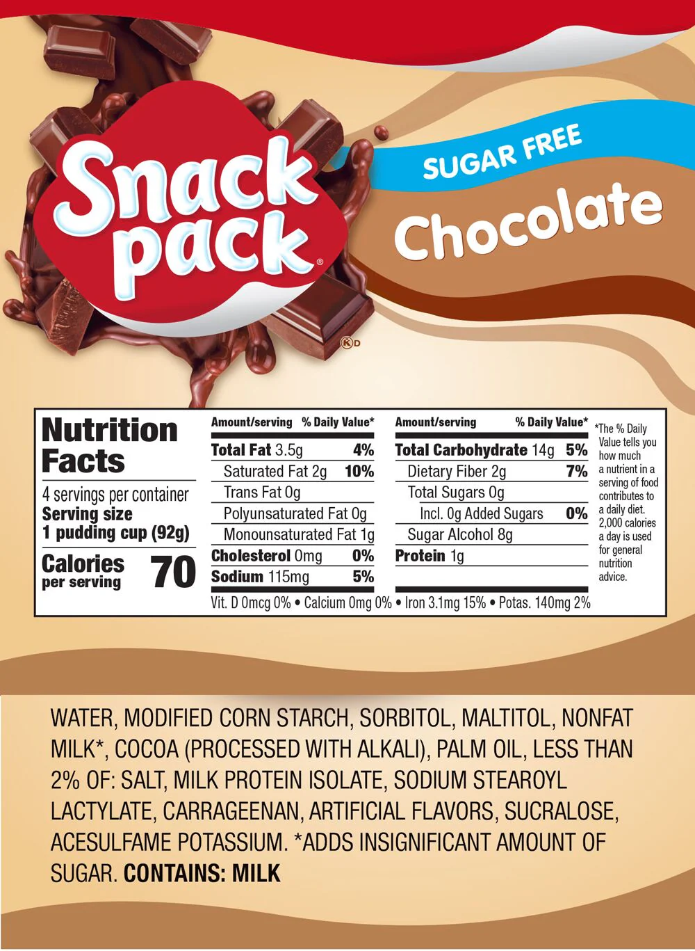 Hunt's Sugar Free Snack Pack Pudding - Image 2