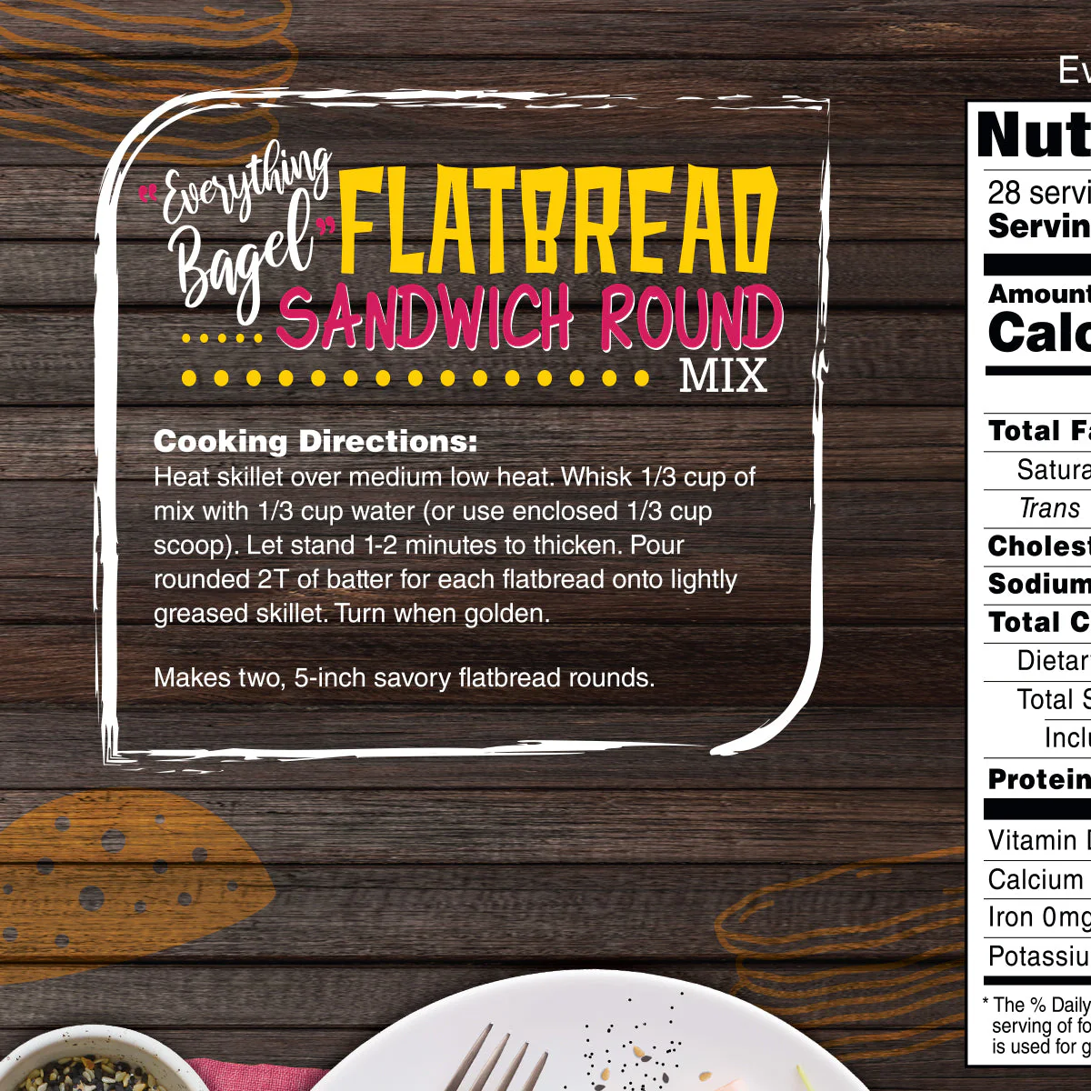 Inspire 'Everything Bagel' Flatbread Sandwich Round Mix by Bariatric Eating - Image 7