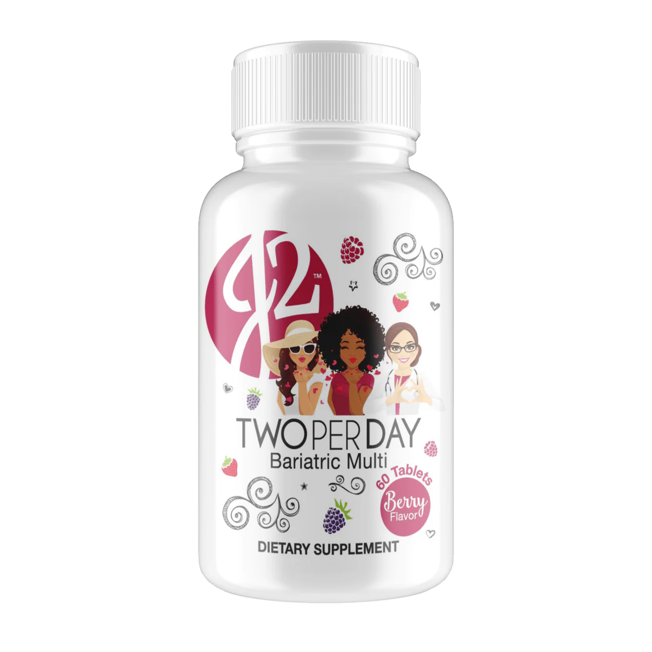J2 Two per Day Berry Bariatric Chewable Tablets by Bariatric Eating - Image 2