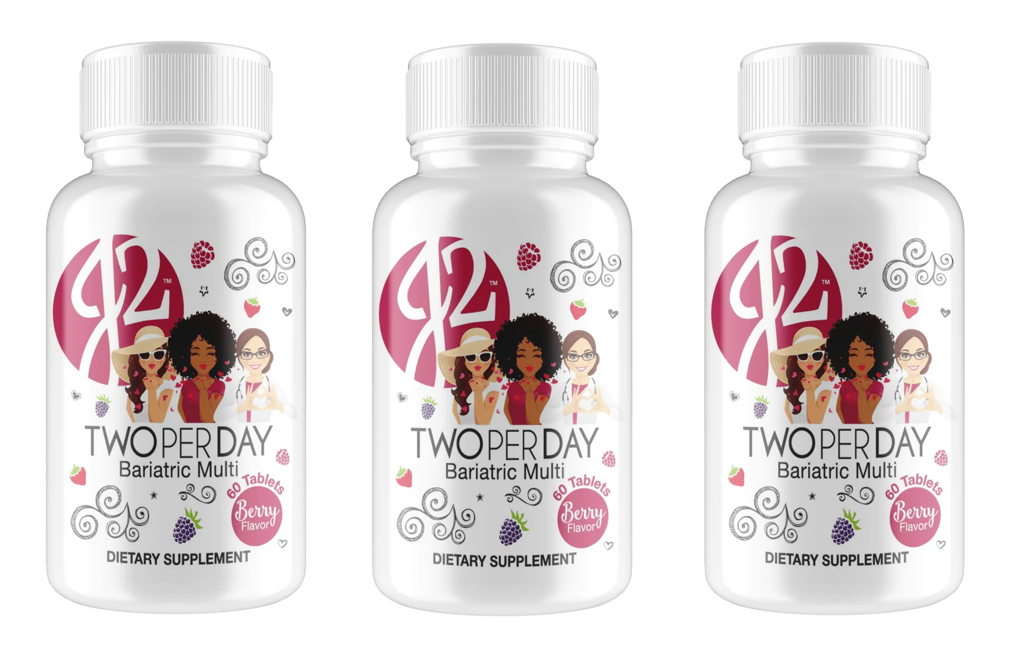 J2 Two per Day Berry Bariatric Chewable Tablets by Bariatric Eating - Image 7