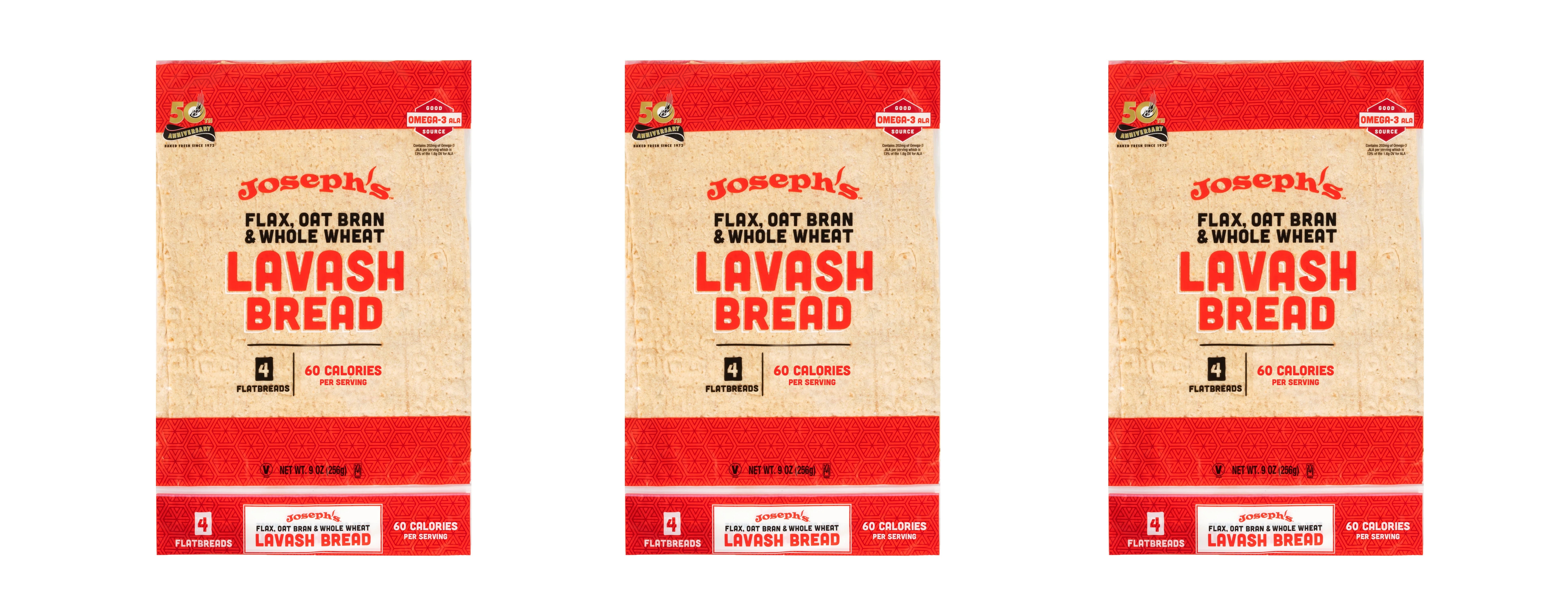 Joseph's Bakery Flax Oat Bran & Whole Wheat Lavash Bread - Image 3