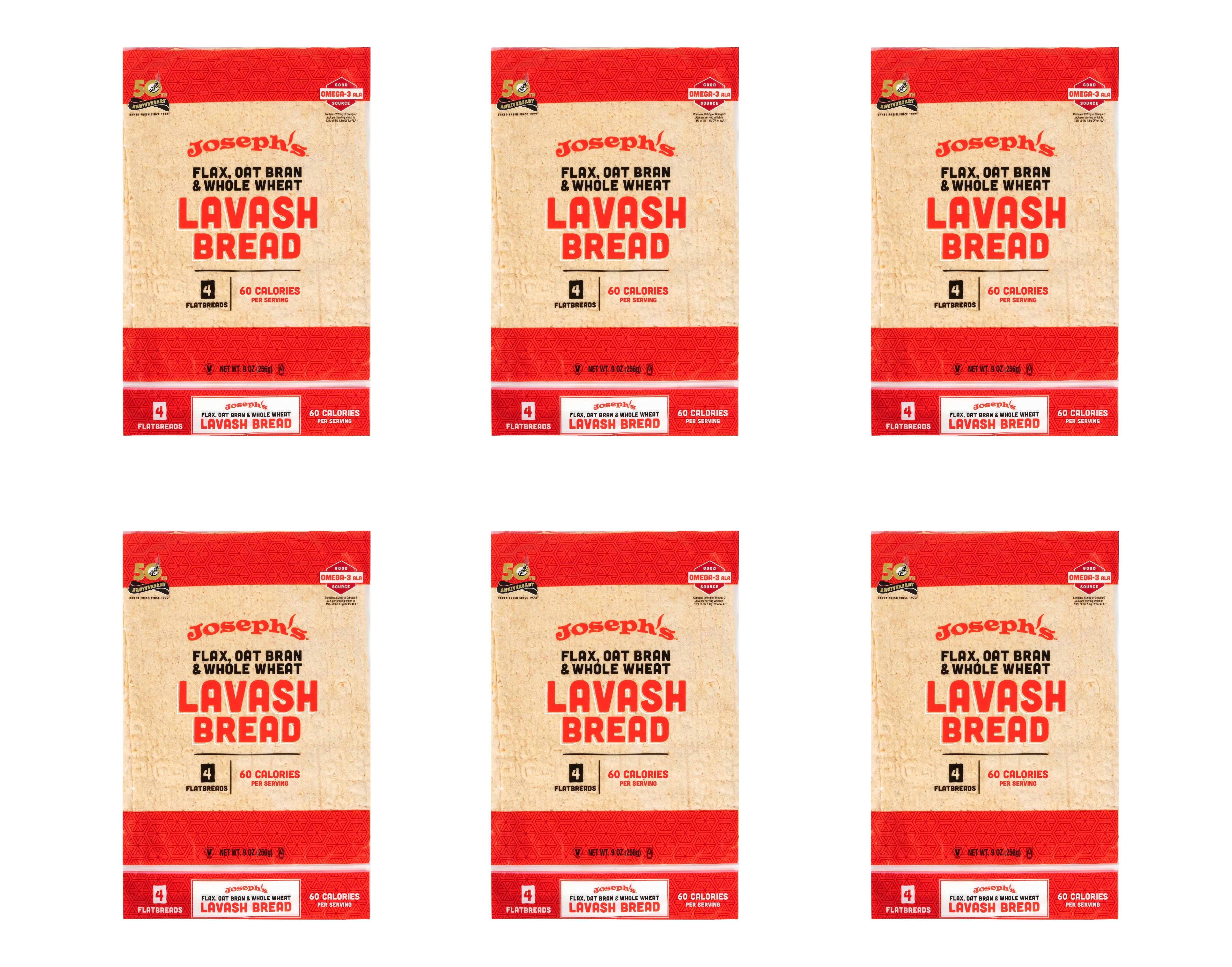 Joseph's Bakery Flax Oat Bran & Whole Wheat Lavash Bread - Image 4