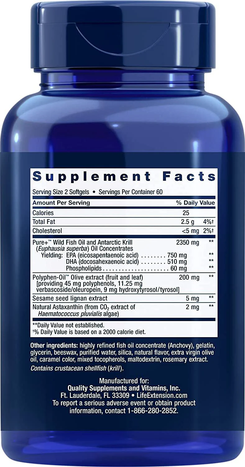Life Extension Super Omega-3 Plus 120 softgels - Image 2