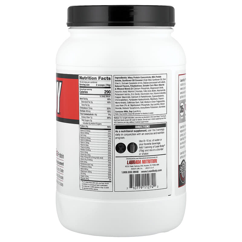 Labrada Lean Body Hi-Protein Meal Replacement Shake - Image 2