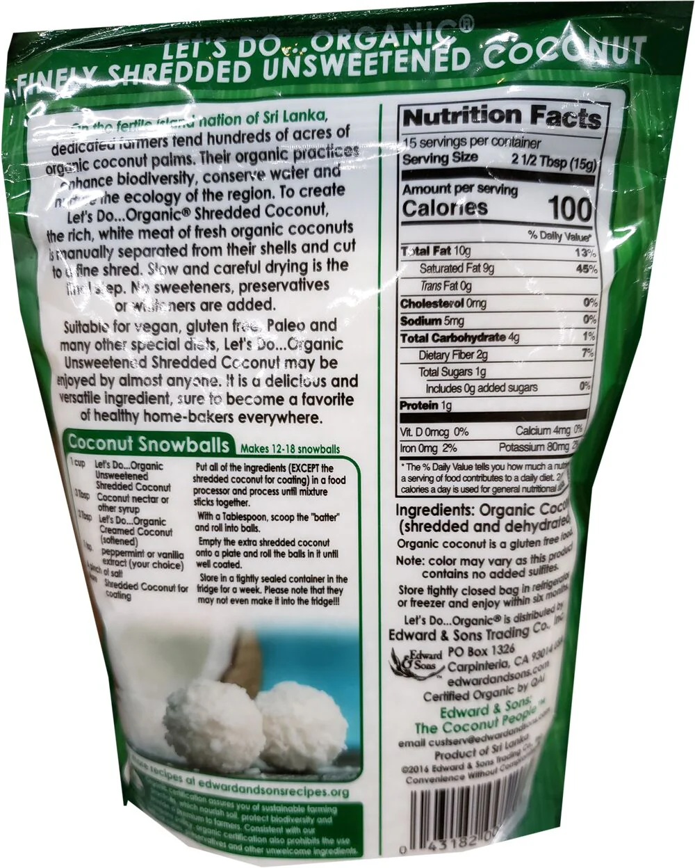 Let's Do Organic Shredded Coconut 8 oz. - Image 2