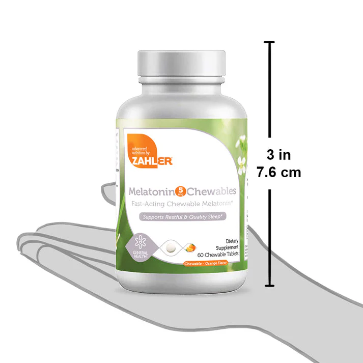 Melatonin Kosher Chewable 5mg by Zahler - Image 5
