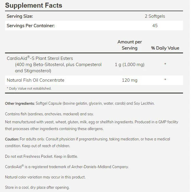 NOW Beta-Sitosterol Plant Sterols - Image 2