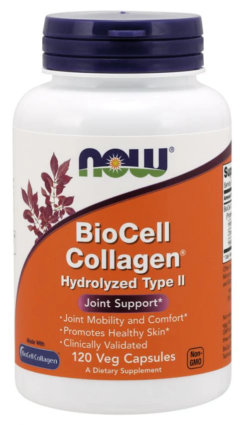 NOW BioCell Collagen, Hydrolyzed Type II 120 veg capsules