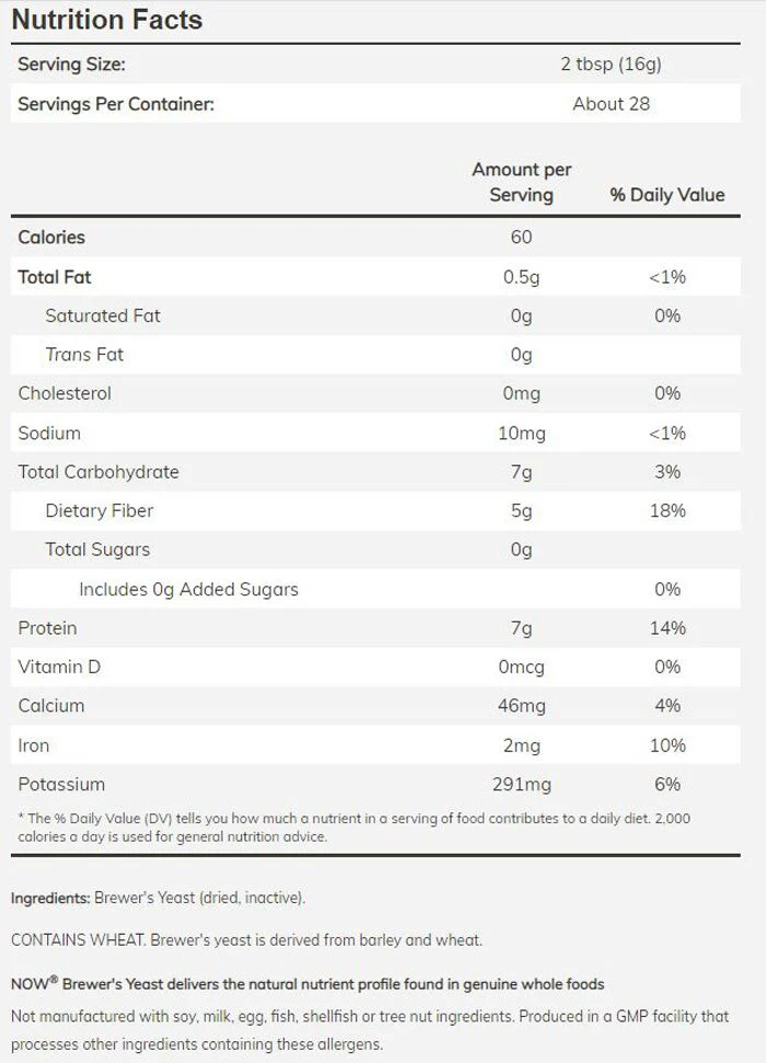 NOW Brewers Yeast - Image 4