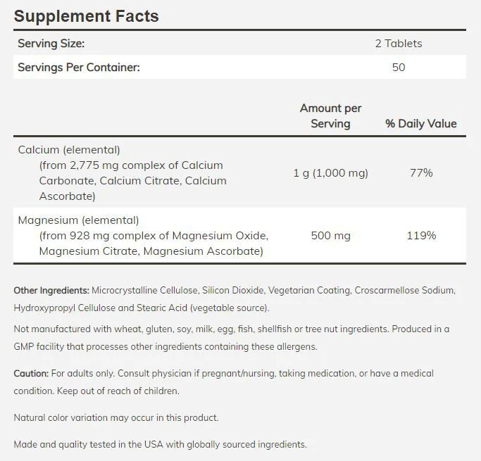 NOW Calcium & Magnesium - Image 2