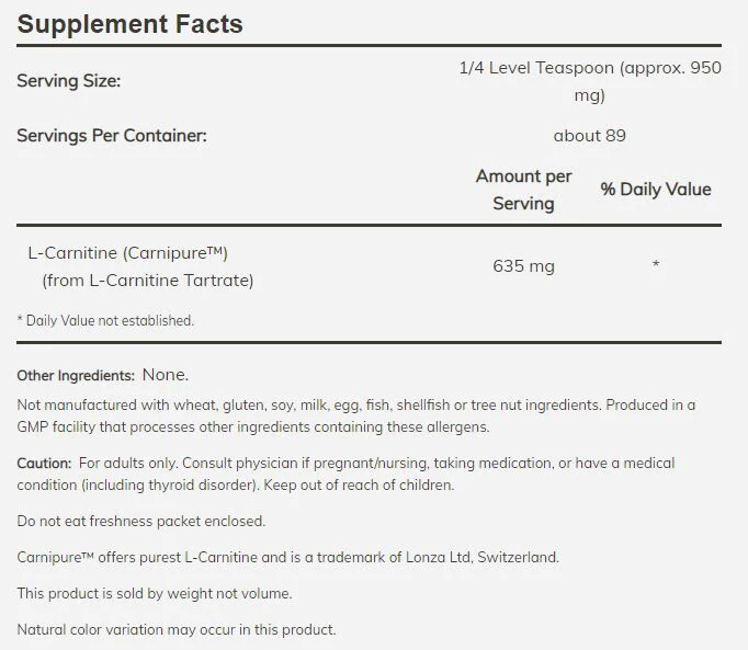 NOW L-Carnitine - Image 2