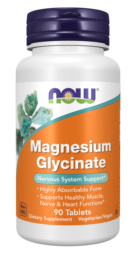 NOW Magnesium Glycinate Tablets, 90 Tablets
