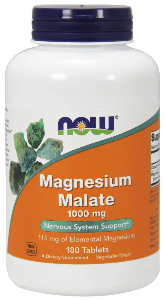 NOW Magnesium Malate 1000mg - 180 tablets