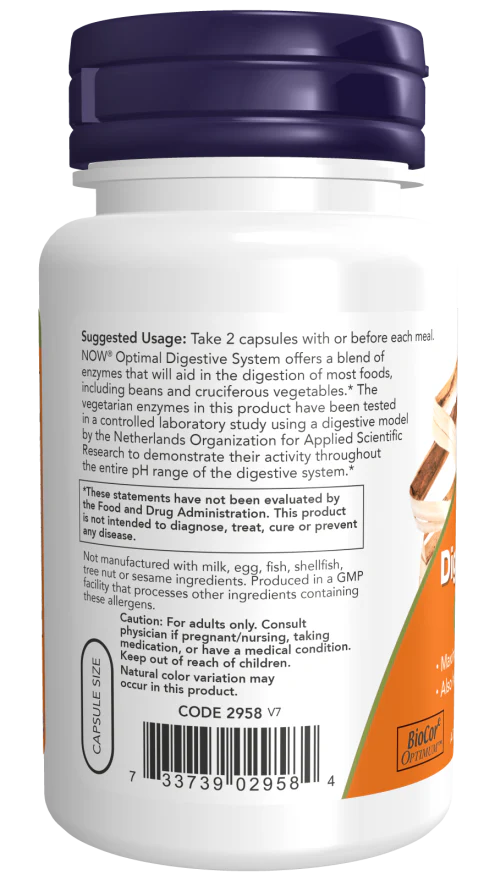 NOW Optimal Digestive System 90 Veg Capsules - Image 5