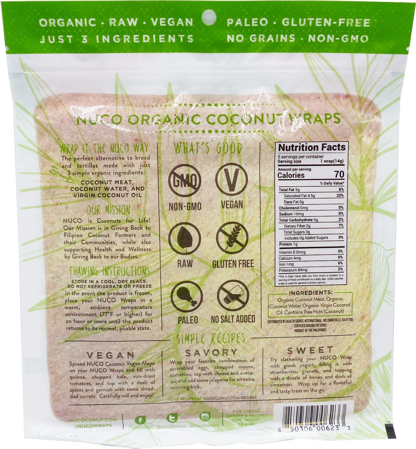 Nuco Coconut Wraps - Image 2