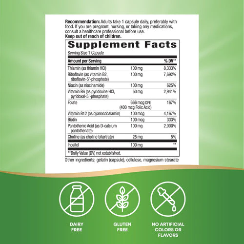 Nature's Way Vitamin B-100 Complex 100 capsules - Image 4