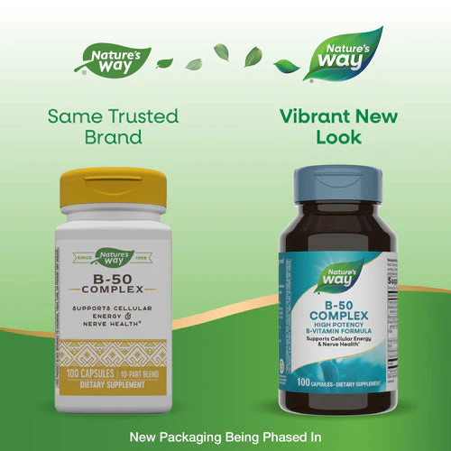 Nature's Way Vitamin B-50 Complex 100 capsules - Image 2