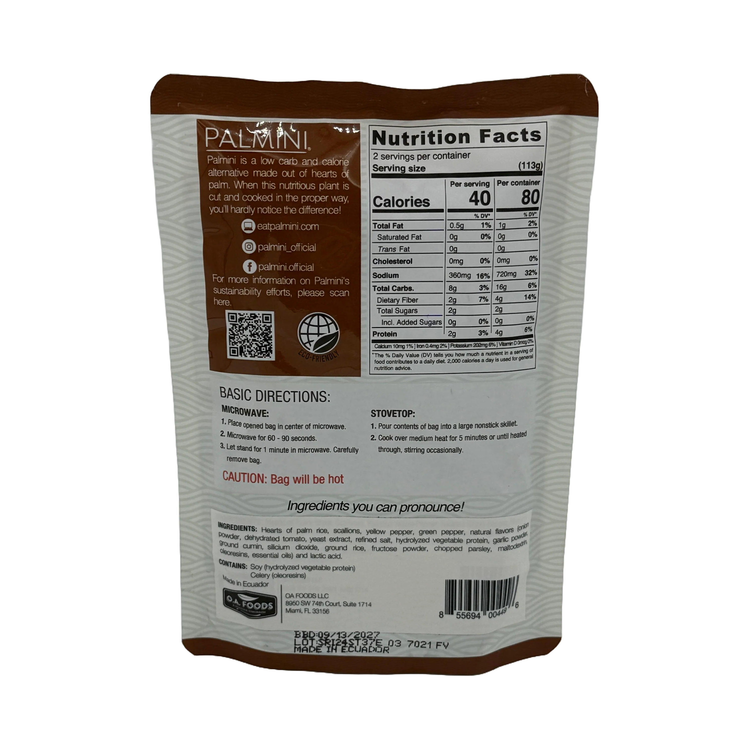 Palmini Low Carb Hearts Of Palm Spanish Rice, 8 oz - Image 2