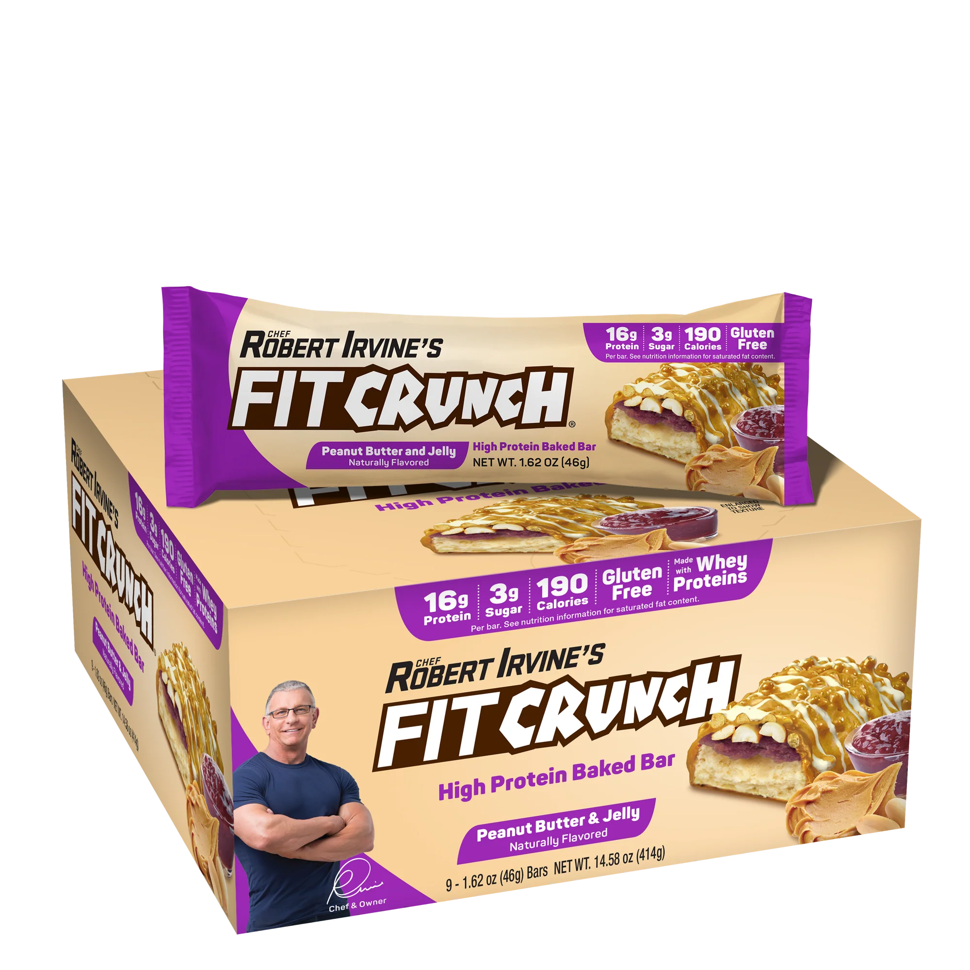 Robert Irvine's Fit Crunch Snack Size Whey Protein Baked Bar - Image 25