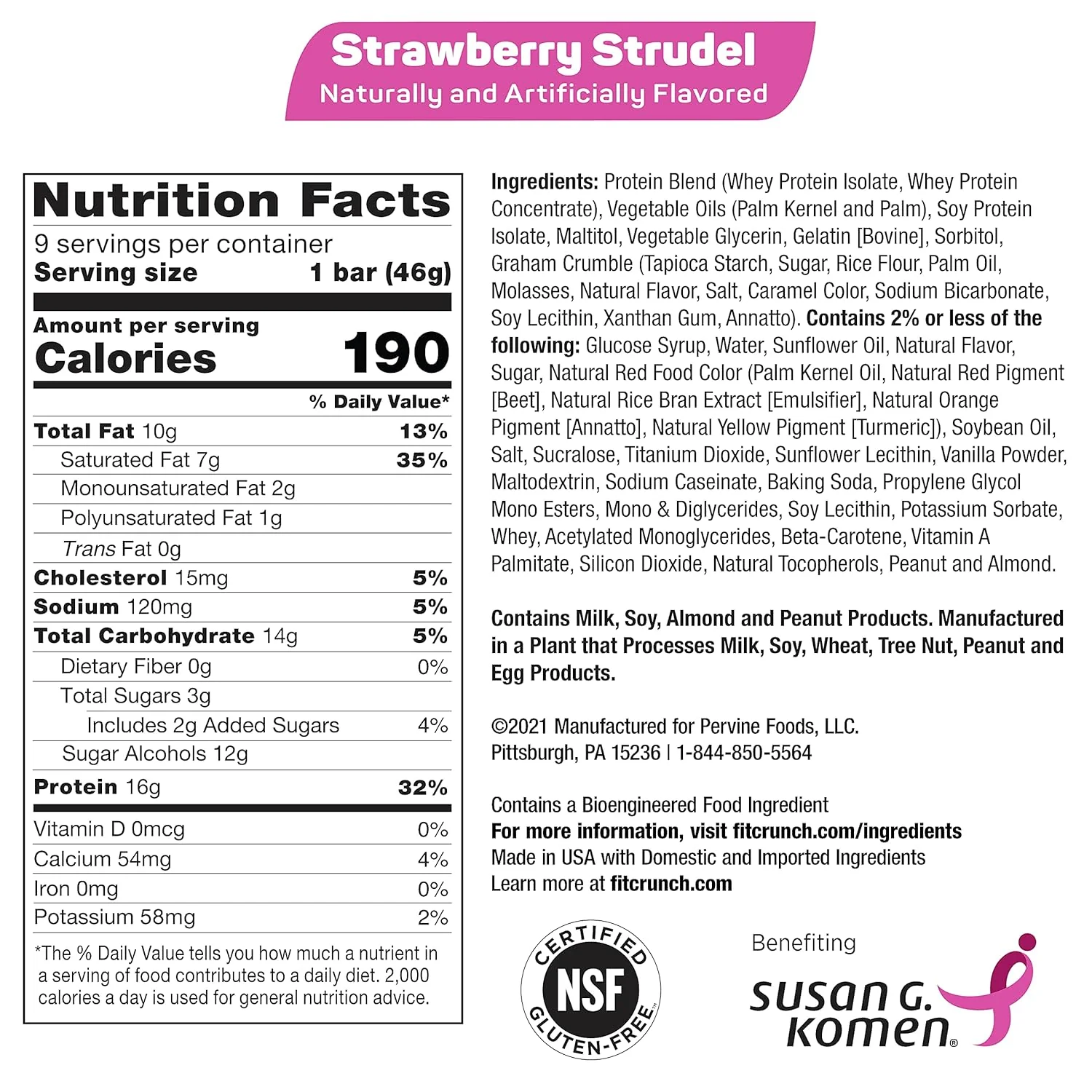 Robert Irvine's Fit Crunch Snack Size Whey Protein Baked Bar - Image 36