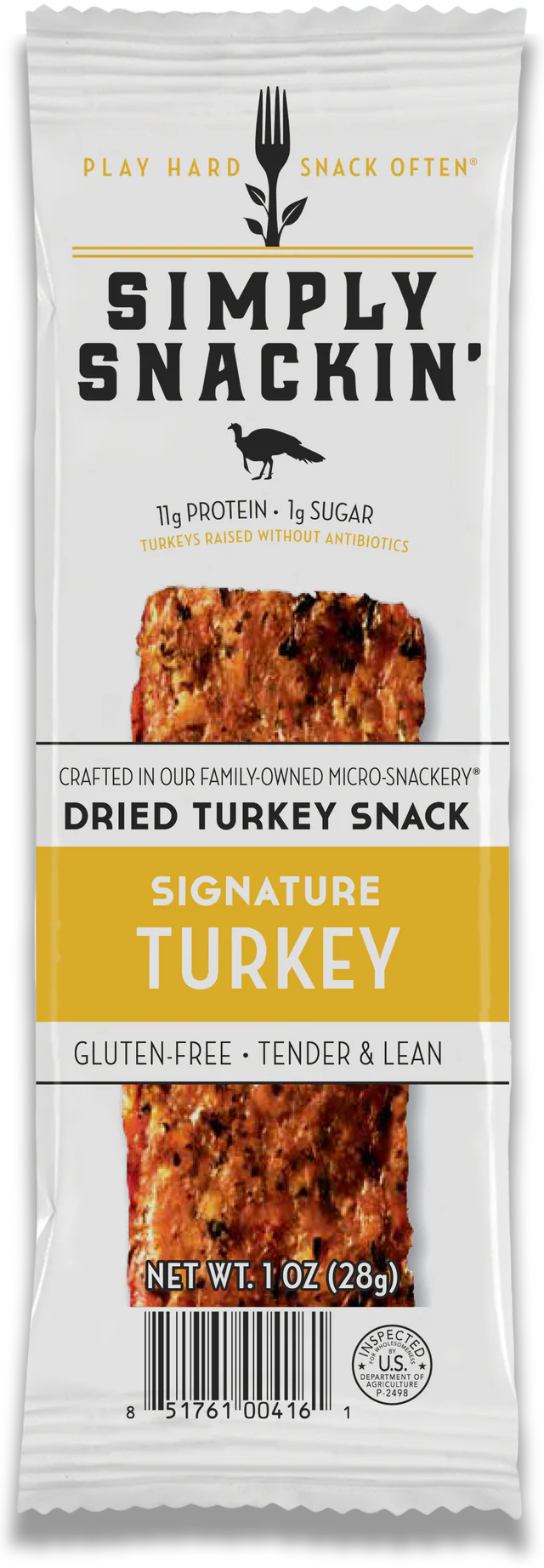 Simply Snackin' Dried Turkey Snack - Signature Turkey